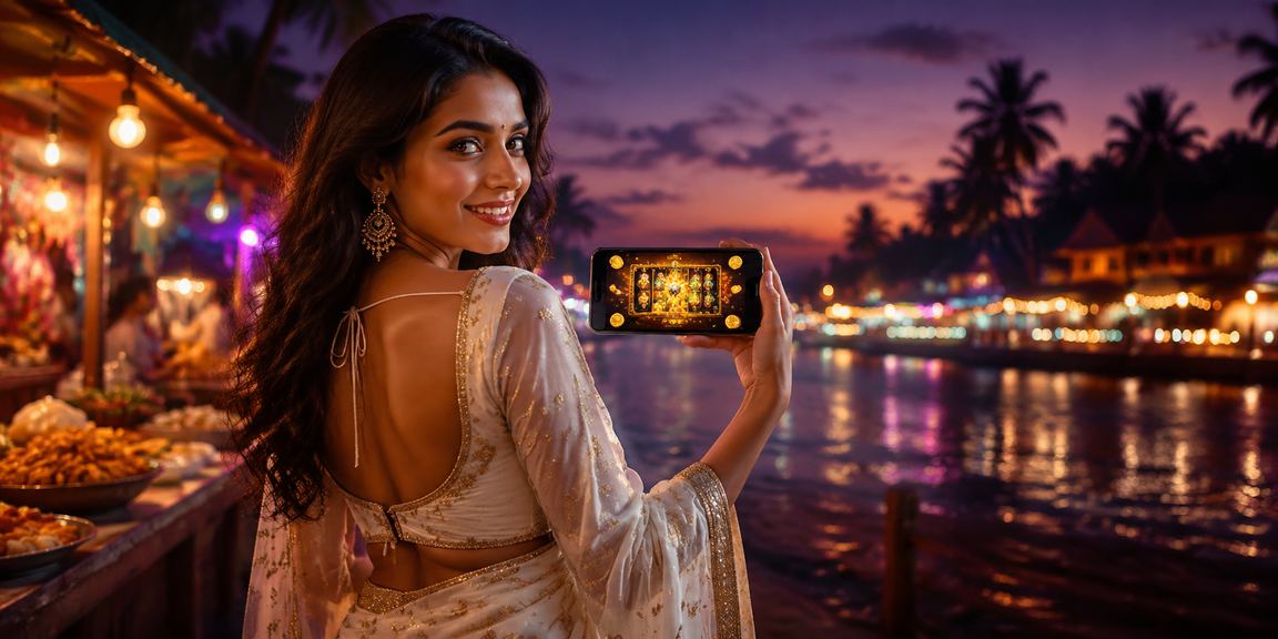 Festival celebration with lottery tickets on a Goa beach festival night